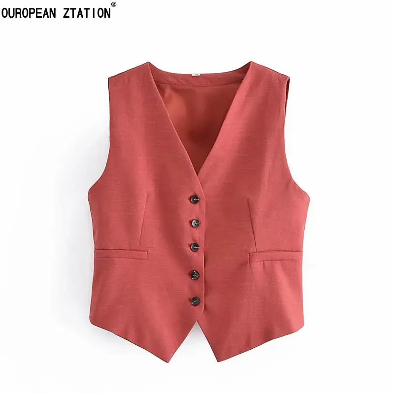 New 2Pcs Women Vest + Pants Solid Suits Set Spring Autumn Fashion V-neck Single-Breasted Pockets Sleeveless Top Long Pants
New 2Pcs Women Vest + Pants Solid Suits Set Spring Autumn Fashion V-neck Single-Breasted Pockets Sleeveless Top Long Pants