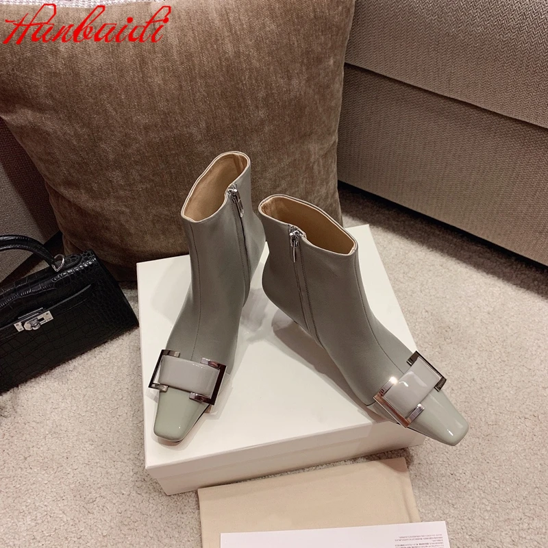 Mid-Calf Boots Winter New Women Shoes Genuine Leather High Heels Designer Shoes Square Button Zipper Botas De Mujer Size 34-41
Mid-Calf Boots Winter New Women Shoes Genuine Leather High Heels Designer Shoes Square Button Zipper Botas De Mujer Size 34-41
