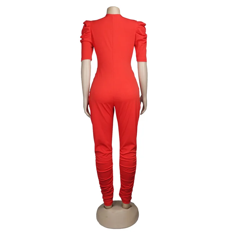 Sexy Deep V-Neck Bandage Jumpsuits for Women Short Sleeve Solid Skinny Overall Party Night Club Pleated One Piece Bodysuits
Sexy Deep V-Neck Bandage Jumpsuits for Women Short Sleeve Solid Skinny Overall Party Night Club Pleated One Piece Bodysuits