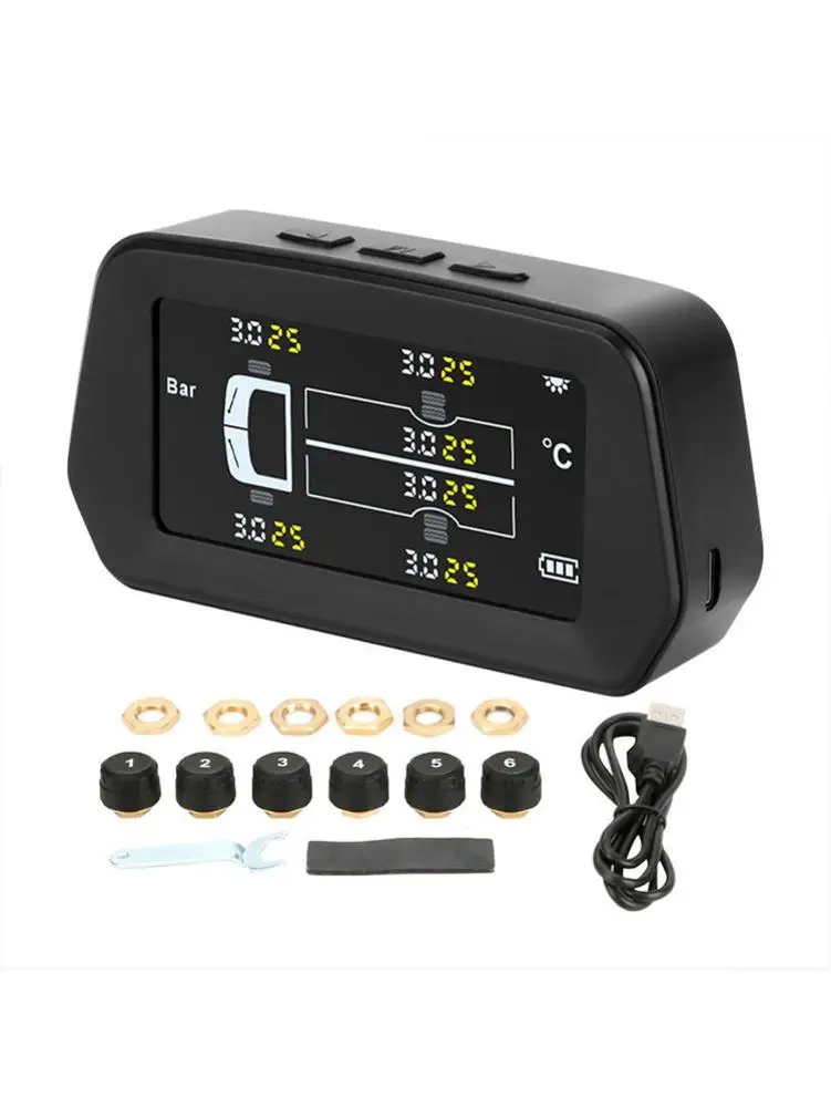 Solar Power Auto Security Tyre Pressure Control TPMS for 5 Tires Alarm Tire Pressure Sensor Reliable Durable Monitoring System
Solar Power Auto Security Tyre Pressure Control TPMS for 5 Tires Alarm Tire Pressure Sensor Reliable Durable Monitoring System