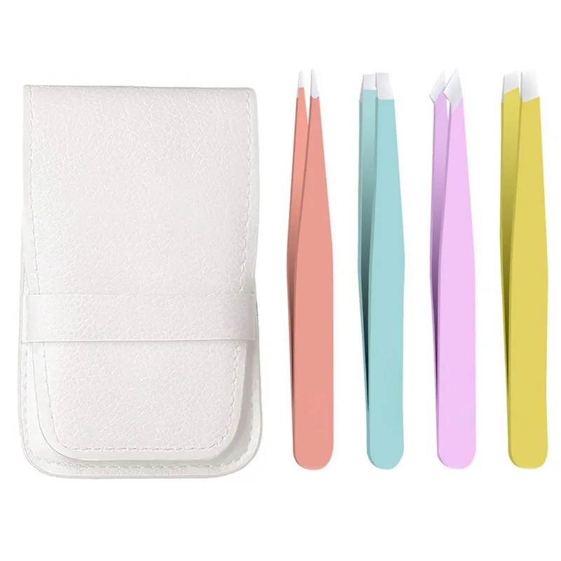 4 Pieces Eyebrow Tweezers Set of Diagonal and Pointed Eyebrow Tweezers for Remove Eyebrow and Facial Hair Blackhead Care Tools
4 Pieces Eyebrow Tweezers Set of Diagonal and Pointed Eyebrow Tweezers for Remove Eyebrow and Facial Hair Blackhead Care Tools