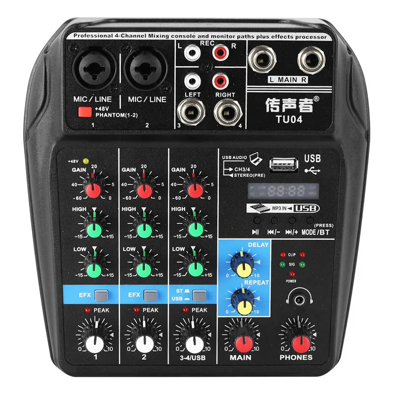 Portable 4-channel Audio Professional Mixer Sound Mixing Console Us Interface Mp3 Computer Input 48v Phantom Power Origin
Portable 4-channel Audio Professional Mixer Sound Mixing Console Us Interface Mp3 Computer Input 48v Phantom Power Origin