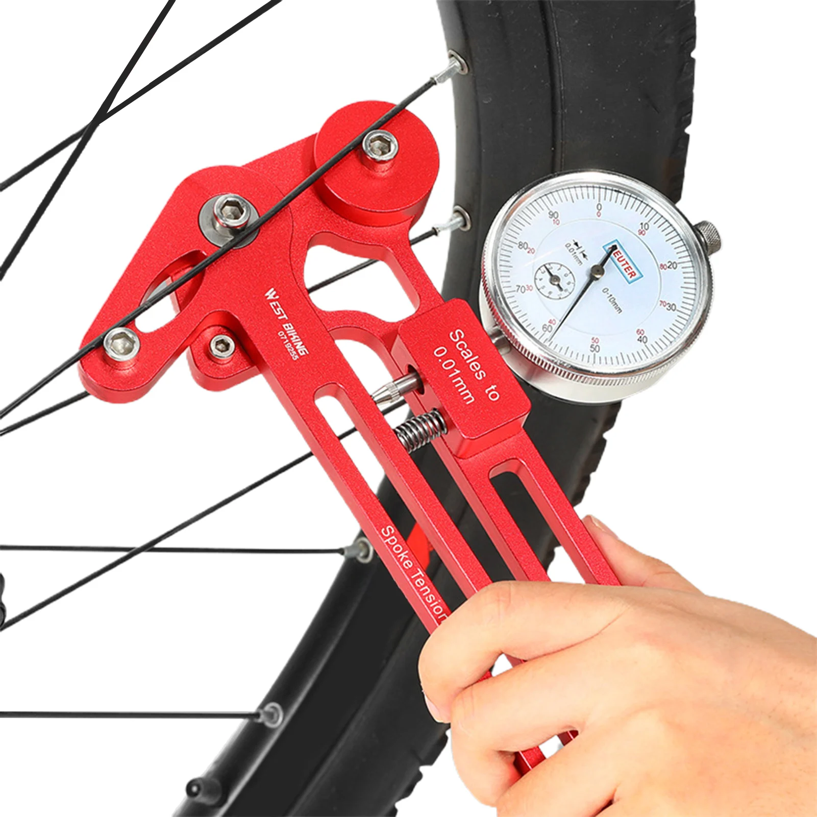 

Bicycle Tension Meter Electronic Precision Spokes Checker Bike Wheel Builders Tool Tensioner Reliable Accurate Stable TC-02