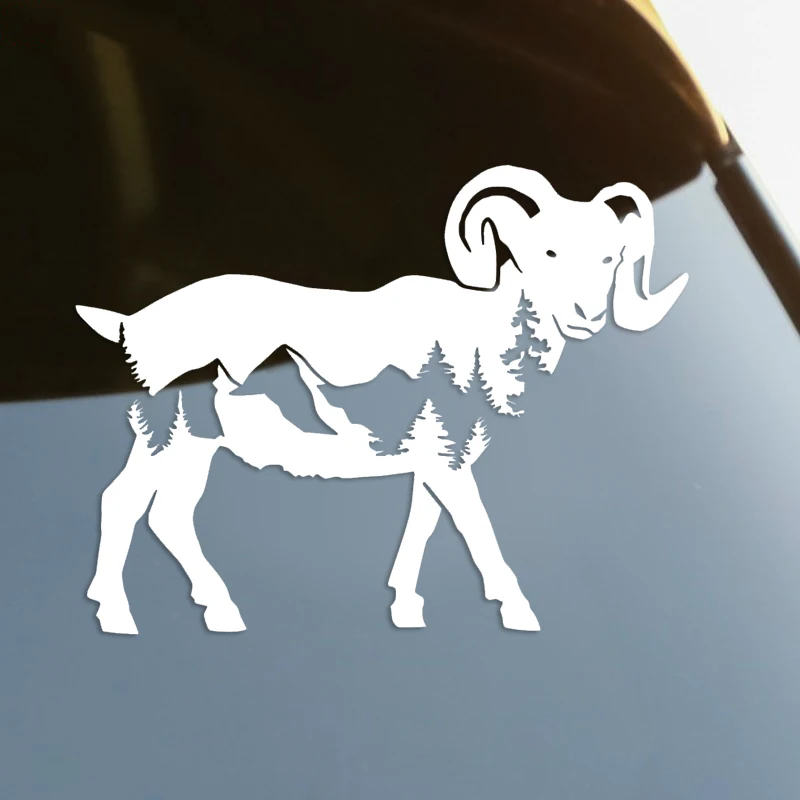 

Mountains and Trees Goat Die-Cut Vinyl Decal Car Sticker Waterproof Auto Decors on Car Body Bumper Rear Window Laptop #S60670