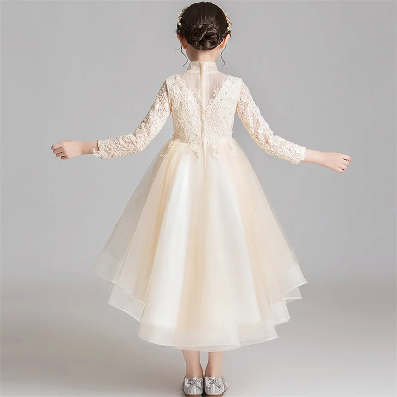 Children Girls Luxury Elegant Champagne Color Wedding Party Evening Princess Lace Dress Kids Host Communication Ceremony Dress
Children Girls Luxury Elegant Champagne Color Wedding Party Evening Princess Lace Dress Kids Host Communication Ceremony Dress