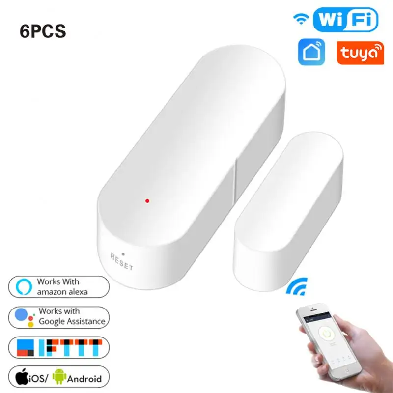 1-6PCS Tuya Smart WiFi Door Sensor Door Open / Closed Detectors WiFi App Notification Alert Alarm Support Alexa Google Home
1-6PCS Tuya Smart WiFi Door Sensor Door Open / Closed Detectors WiFi App Notification Alert Alarm Support Alexa Google Home