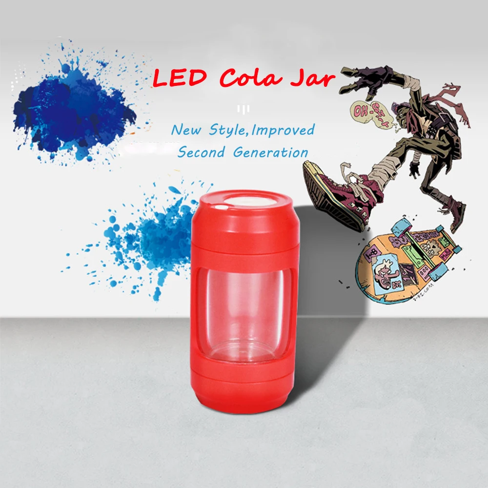 Newest LED Tobacco Storage Cola Jar 2 Generation Moistureproof Weed Seal Glass Tank With Cigarette Herb Grinder Metal Smoke Pipe
Newest LED Tobacco Storage Cola Jar 2 Generation Moistureproof Weed Seal Glass Tank With Cigarette Herb Grinder Metal Smoke Pipe
