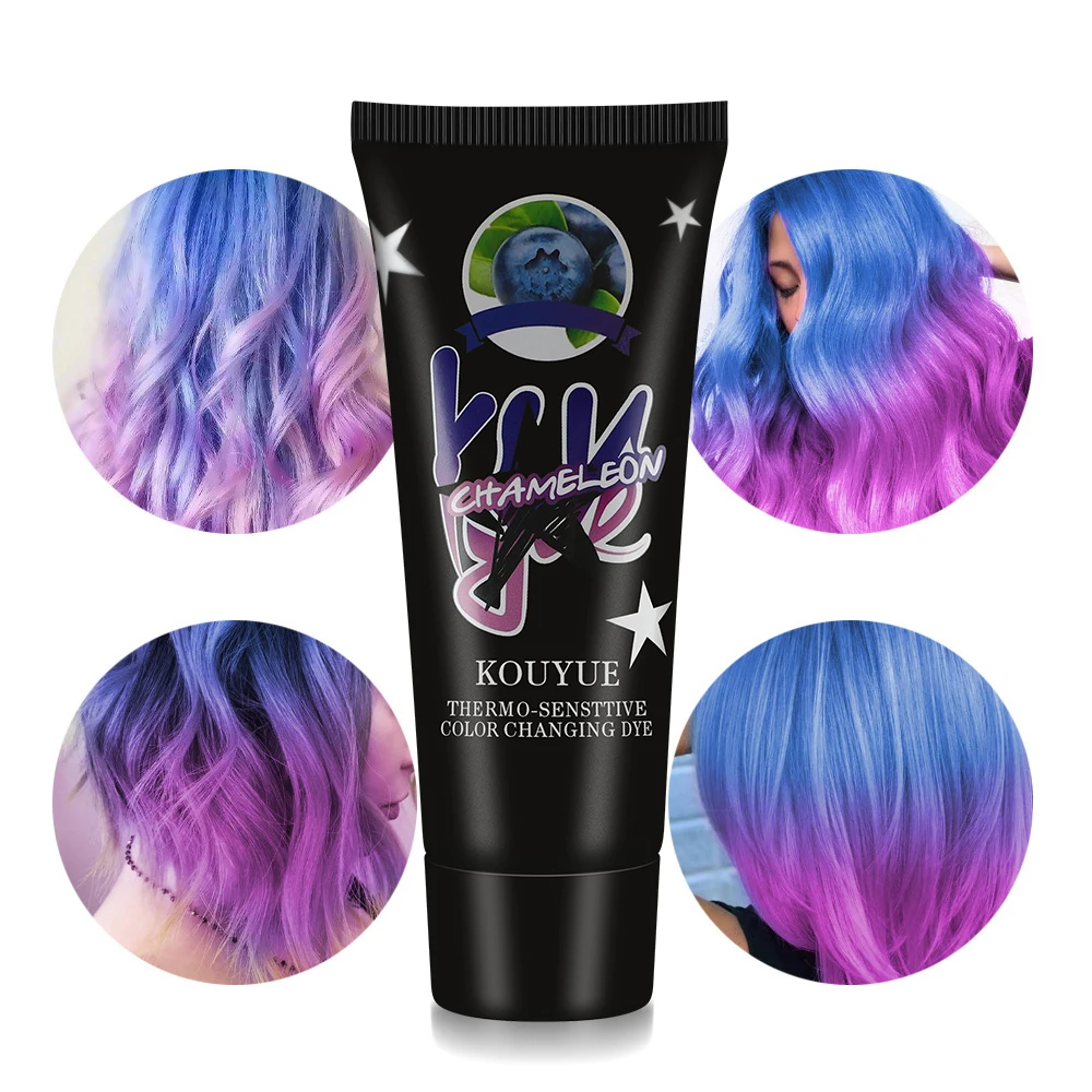 Thermochromic Color Changing Hair Dye Semi Permanent Hair Color Wonder Dye Cream Mermaid Girls Beauty Hair dye Grey Purple Grey
Thermochromic Color Changing Hair Dye Semi Permanent Hair Color Wonder Dye Cream Mermaid Girls Beauty Hair dye Grey Purple Grey