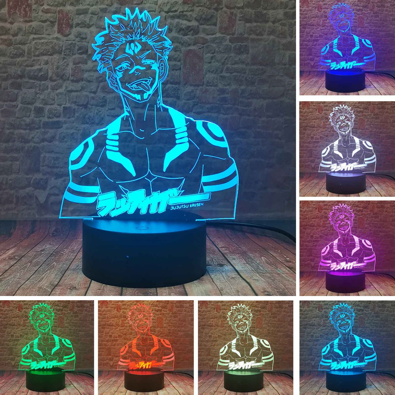 Фигурка аниме юдзюцу Kaisen-Yuji Itadori Ryomen Sukuna 3D светодиодный ная лампа-RGB Smart 7 цветов Изменение неонового ночника для мальчиков и детей
Фигурка аниме юдзюцу Kaisen-Yuji Itadori Ryomen Sukuna 3D светодиодный ная лампа-RGB Smart 7 цветов Изменение неонового ночника для мальчиков и детей