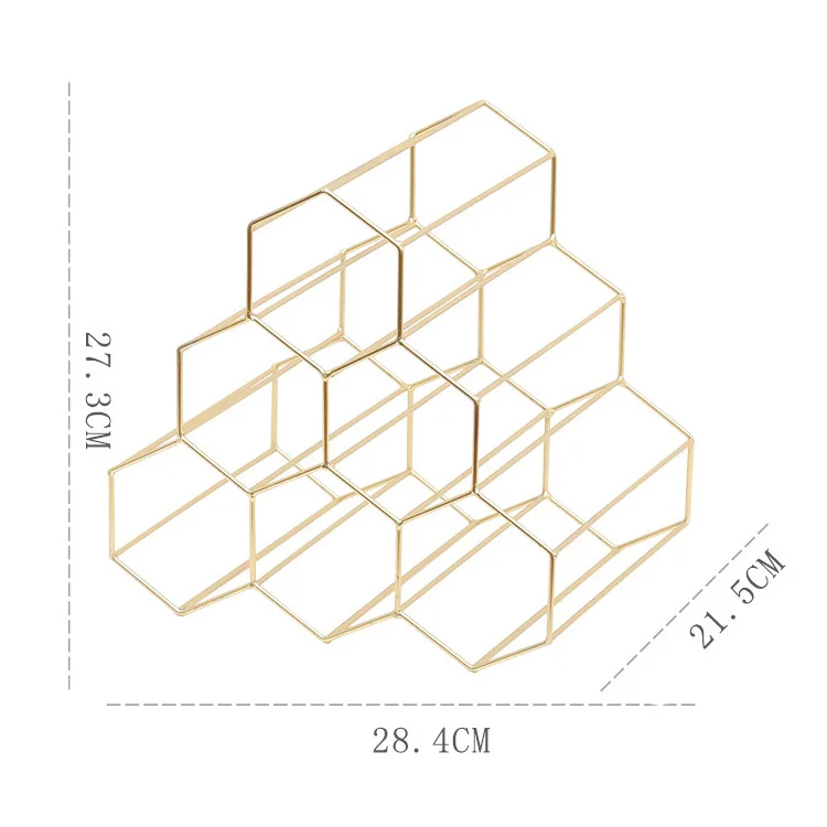 Креативная Геометрическая стойка для вина металлическая простая Бытовая