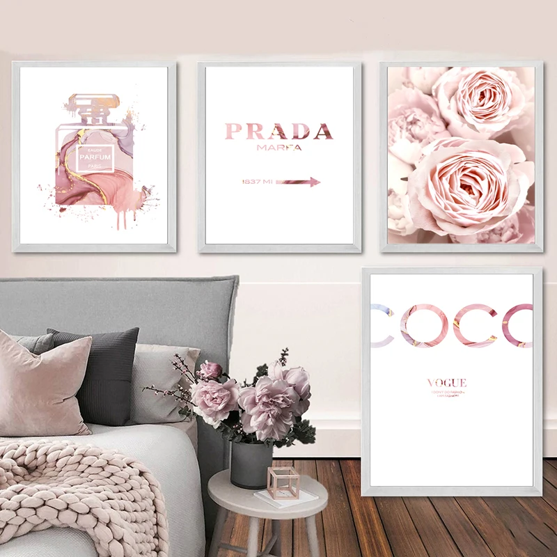 Abstract Perfume Pink Peony Coconut Perfume Bottle Letter Poster and Prints Wall Art Canvas Painting Home Living Room Decoration
Abstract Perfume Pink Peony Coconut Perfume Bottle Letter Poster and Prints Wall Art Canvas Painting Home Living Room Decoration