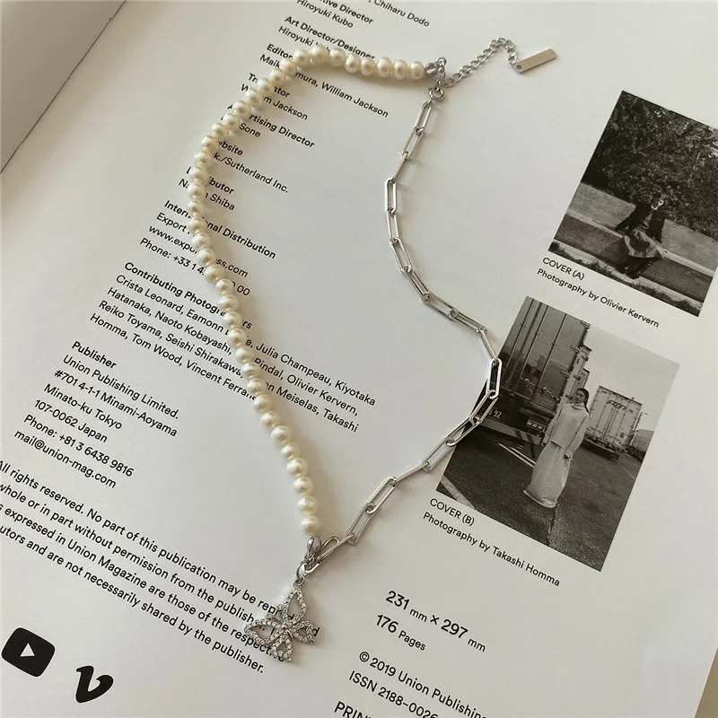 RUIYI Real 925 Sterling Silver Women AAA Zircon Butterfly Charm Necklaces Asymmetry Freshwater Pearl Chain Purse Silver Choker
RUIYI Real 925 Sterling Silver Women AAA Zircon Butterfly Charm Necklaces Asymmetry Freshwater Pearl Chain Purse Silver Choker