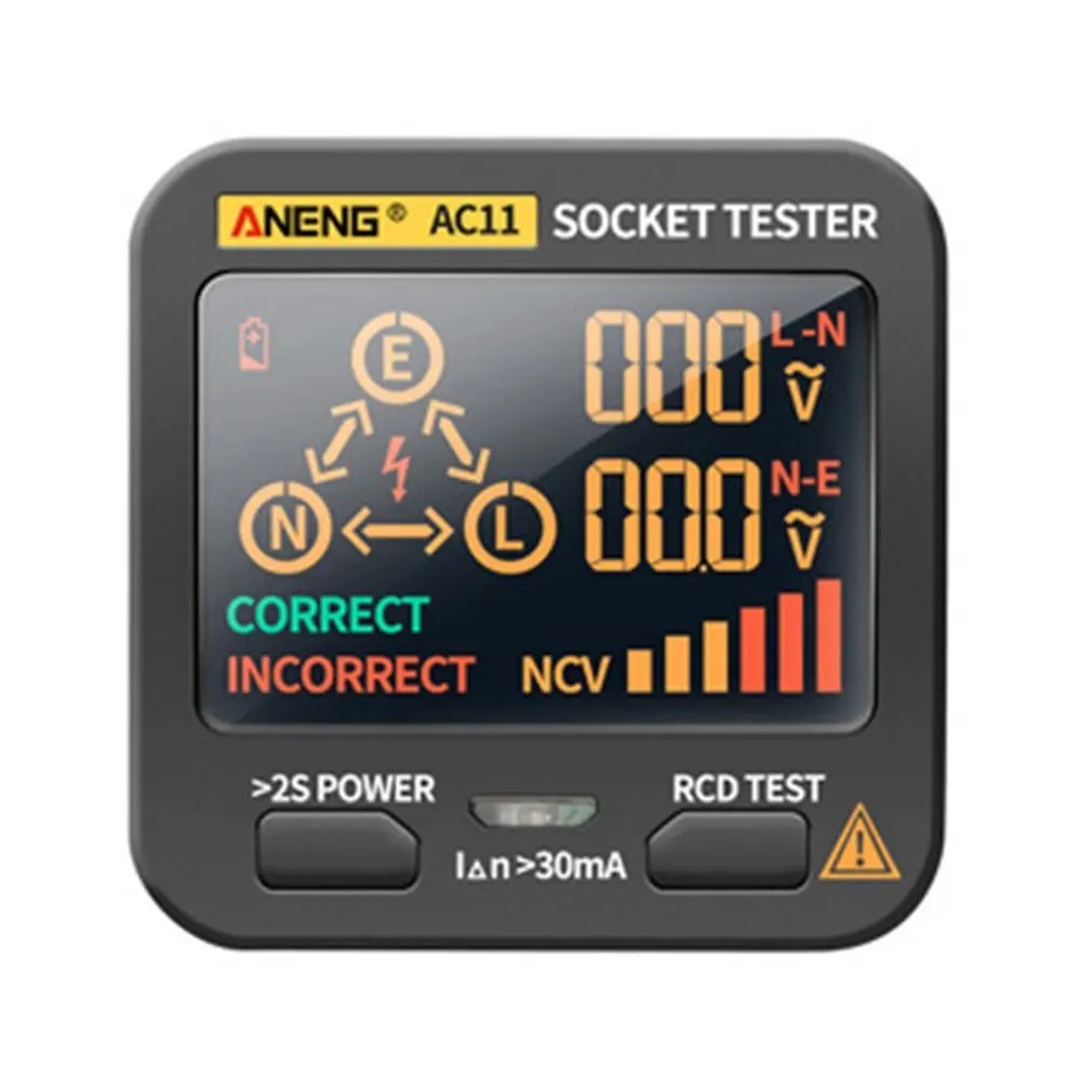 Digital Smart Socket Tester Voltage Test Socket Detector Ground Zero Line Rcd NCV Sockets Electric Circuit Braker Finder
Digital Smart Socket Tester Voltage Test Socket Detector Ground Zero Line Rcd NCV Sockets Electric Circuit Braker Finder