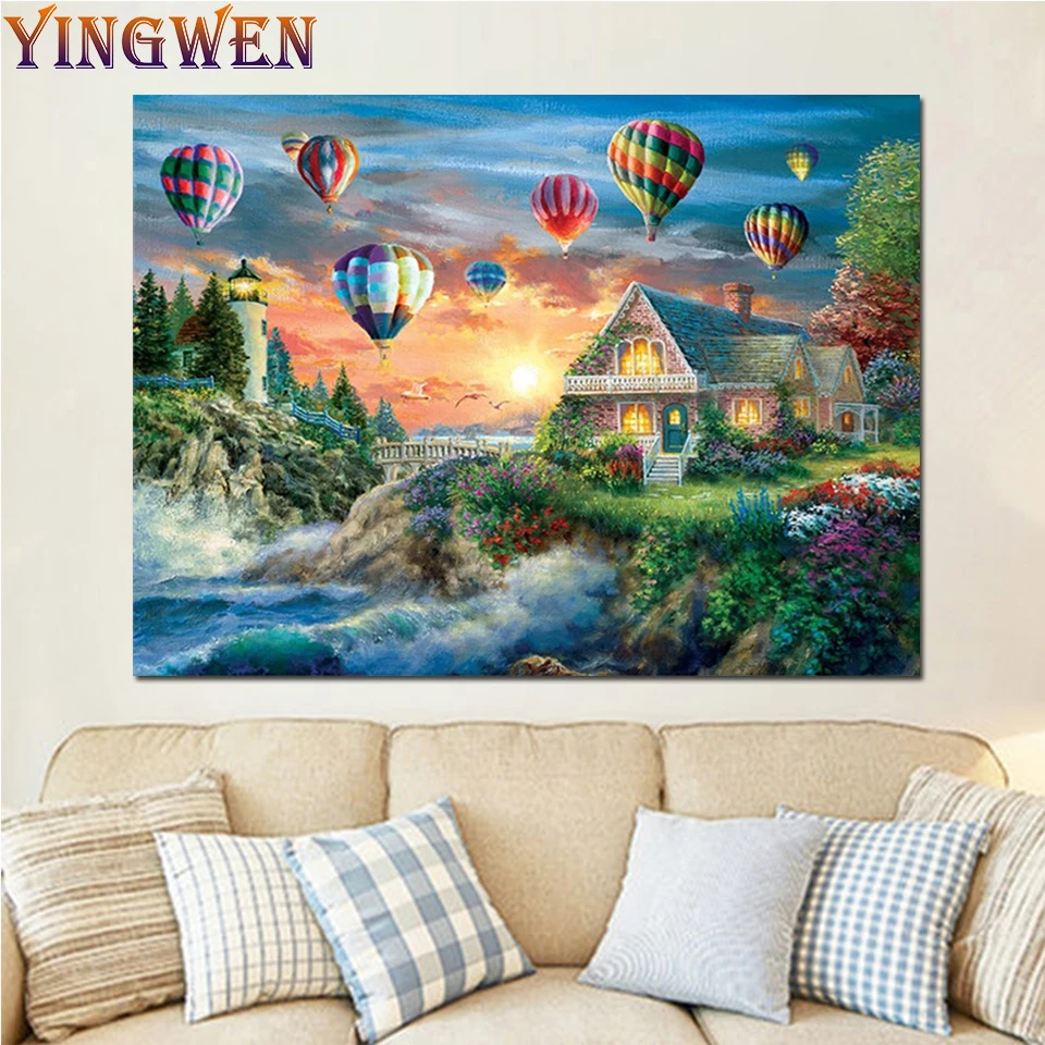 5D DIY Diamond Painting Lighthouse Cottage Landscape Full Diamond Embroidery Hot Air Balloon Diamond Mosaic Stitch Home Decor
5D DIY Diamond Painting Lighthouse Cottage Landscape Full Diamond Embroidery Hot Air Balloon Diamond Mosaic Stitch Home Decor