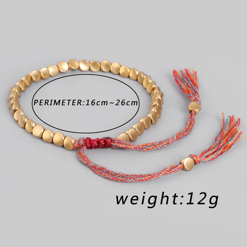 Handmade Tibetan Buddhist Braided Cotton Copper Beads Lucky Rope Bracelet & Bangles For Women Men Thread Bracelets
Handmade Tibetan Buddhist Braided Cotton Copper Beads Lucky Rope Bracelet & Bangles For Women Men Thread Bracelets