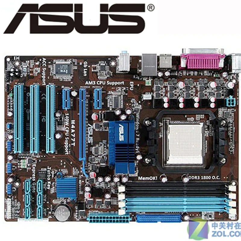 Socket AM3 ASUS M4A77T Motherboard M4A77T DDR3 16GB ATX Systemboard For AMD 770 Desktop Mainboard USB2.0 SATA II Used
Socket AM3 ASUS M4A77T Motherboard M4A77T DDR3 16GB ATX Systemboard For AMD 770 Desktop Mainboard USB2.0 SATA II Used