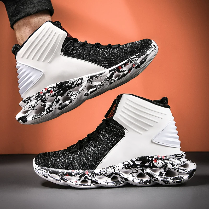 High-top ultralight men's basketball shoes breathable hollow camouflage flying woven non-slip sports basketballshoes large 39-49
High-top ultralight men's basketball shoes breathable hollow camouflage flying woven non-slip sports basketballshoes large 39-49