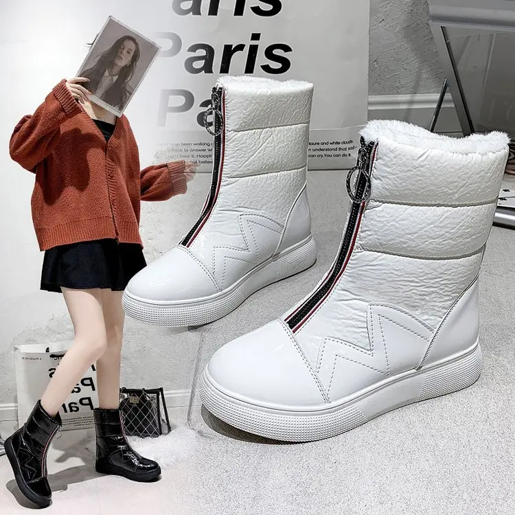 Winter The New Fashion Snow Boots Mid-Calf Round Toe Low (1cm-3cm) Flat with Solid Plush Zipper Thick Bottom Non-Slip Keep Warm
Winter The New Fashion Snow Boots Mid-Calf Round Toe Low (1cm-3cm) Flat with Solid Plush Zipper Thick Bottom Non-Slip Keep Warm