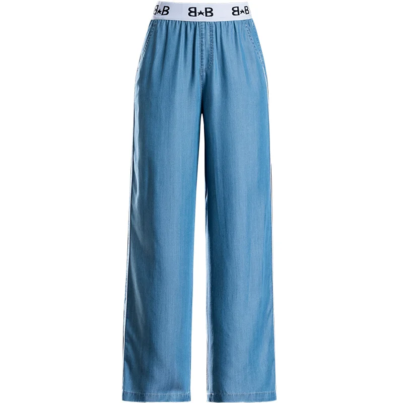 Women wide leg tencel pants high waist elastic casual loose full length jeans free shipping for summer
Women wide leg tencel pants high waist elastic casual loose full length jeans free shipping for summer