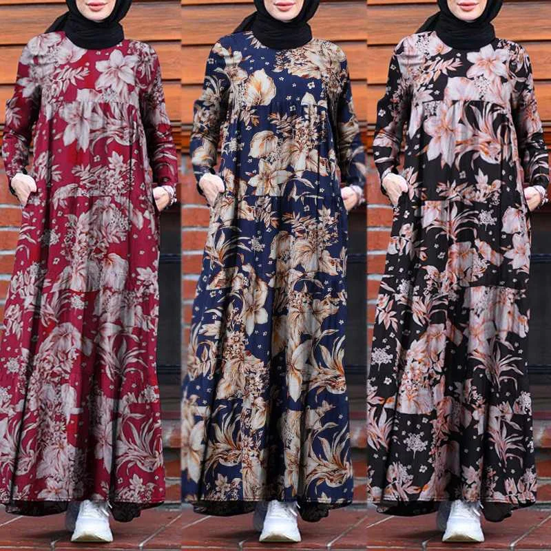 ZANZEA Retro Dubai Abaya Turkey Hijab Dress Women Vintage Floral Printed Maxi Sundress Summer Long Sleeve Kaftan Muslim Vestido
ZANZEA Retro Dubai Abaya Turkey Hijab Dress Women Vintage Floral Printed Maxi Sundress Summer Long Sleeve Kaftan Muslim Vestido