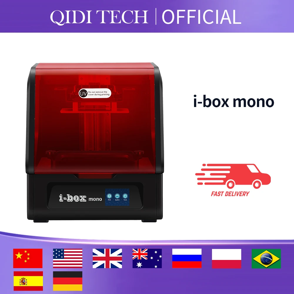 QIDI TECH i-Box UV Resin 3D Printer 8.9 inch 4K MONO SCREEN , 3.5 inch Touch Screen,
QIDI TECH i-Box UV Resin 3D Printer 8.9 inch 4K MONO SCREEN , 3.5 inch Touch Screen,