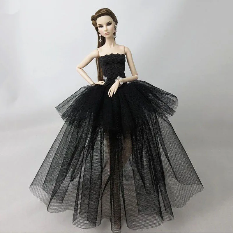 11.5" Classical Black Off Shoulder Lace Princess Dress for Barbie Dolls Clothes Party Gown 1/6 BJD Doll Accessory Playhouse Toys
11.5" Classical Black Off Shoulder Lace Princess Dress for Barbie Dolls Clothes Party Gown 1/6 BJD Doll Accessory Playhouse Toys