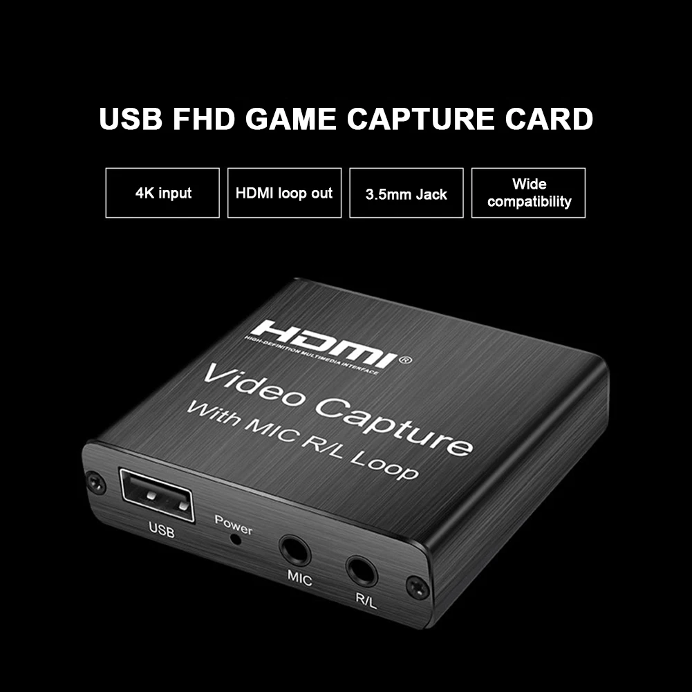 Устройство HDMI 1080p @ 30 кадров в секунду USB FHD видеозаписывающее устройство адаптер HD