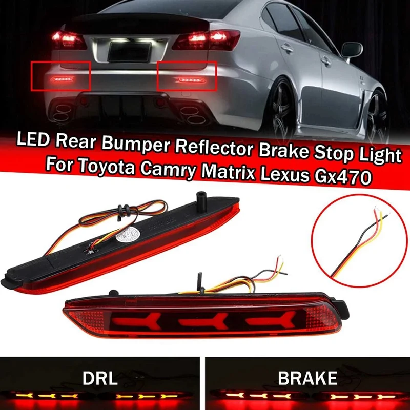 AU05 -2 шт. светодиодный задний бампер отражатель стоп светильник для Toyota Camry/ Sienna/ Matrix/ Lexus
AU05 -2 шт. светодиодный задний бампер отражатель стоп светильник для Toyota Camry/ Sienna/ Matrix/ Lexus