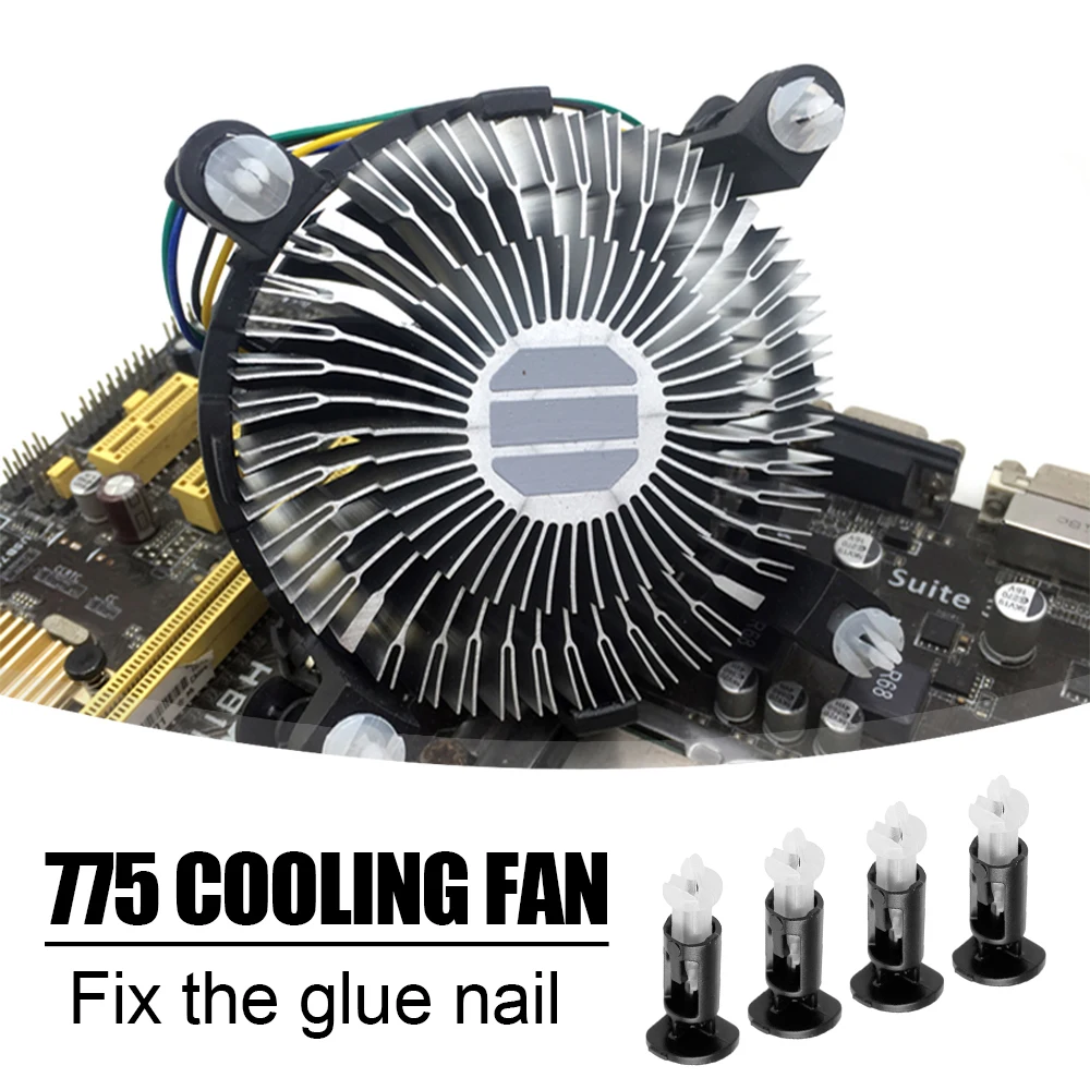

4 Pairs Plastic Mounting Clip For Intel 4 Way CPU Coolers 1155 775 CPU Heatsink Mount Pin Plastic Push Screw Cooler Fan Fastener