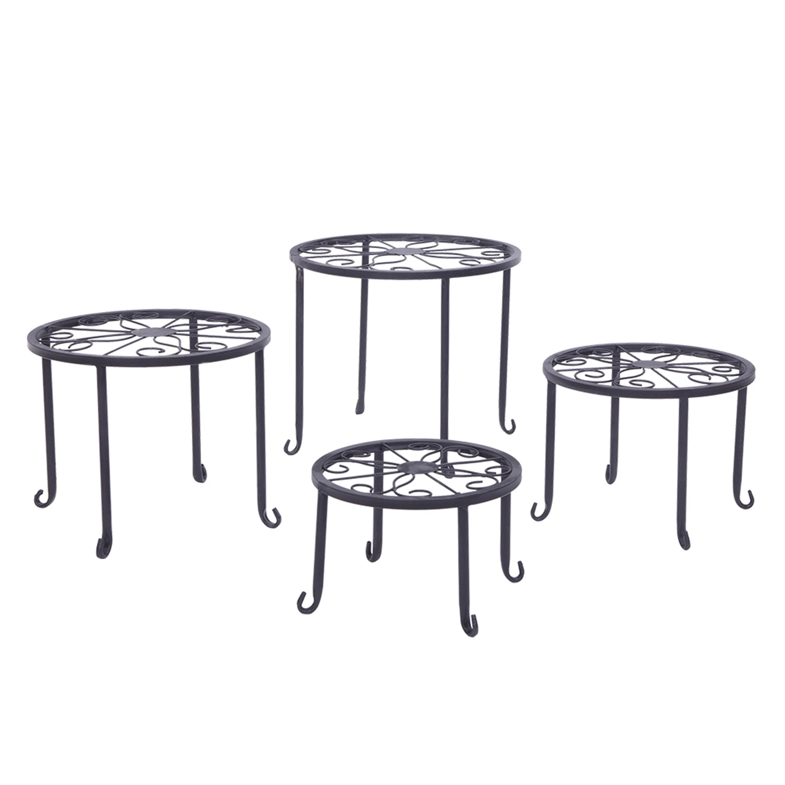 Beautiful Potted Plant Flowers Rack Flower Stand 4 Plant Shelves with 4-1 Round Pattern in Black Baking Paint (Yh-Cj009)
Beautiful Potted Plant Flowers Rack Flower Stand 4 Plant Shelves with 4-1 Round Pattern in Black Baking Paint (Yh-Cj009)