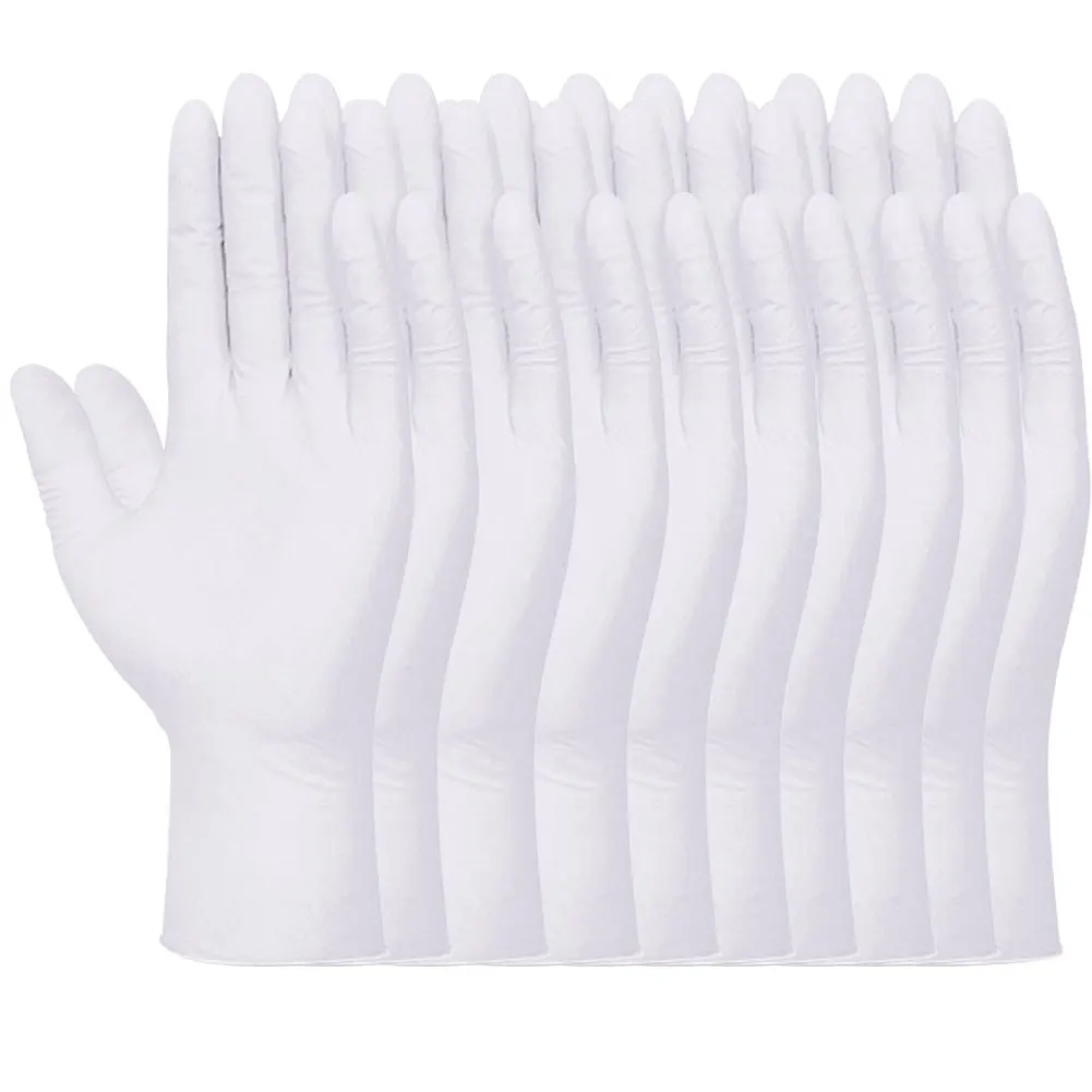 50 Pairs Disposable Rubber Gloves Wear-Resistant High Strength Anti-Slip White Gloves For Industry Chemical Lab Work Protective 
50 Pairs Disposable Rubber Gloves Wear-Resistant High Strength Anti-Slip White Gloves For Industry Chemical Lab Work Protective