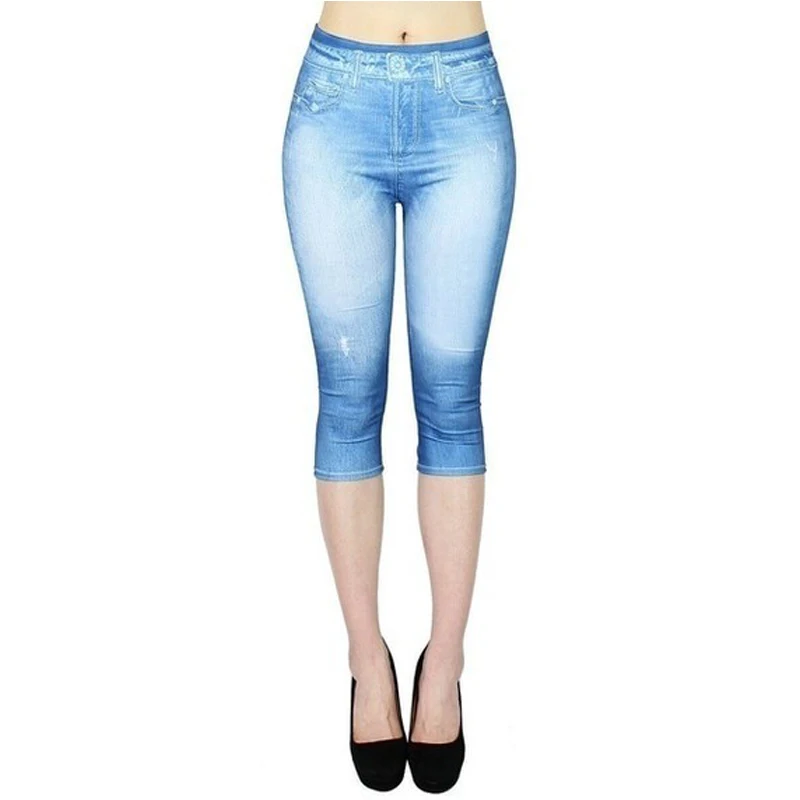Short Leggings Women Summer Breeches Printed Faux Jeans Jeggings Femme Stretch Spandex Capri Pants Seamless Leggins Girl
Short Leggings Women Summer Breeches Printed Faux Jeans Jeggings Femme Stretch Spandex Capri Pants Seamless Leggins Girl