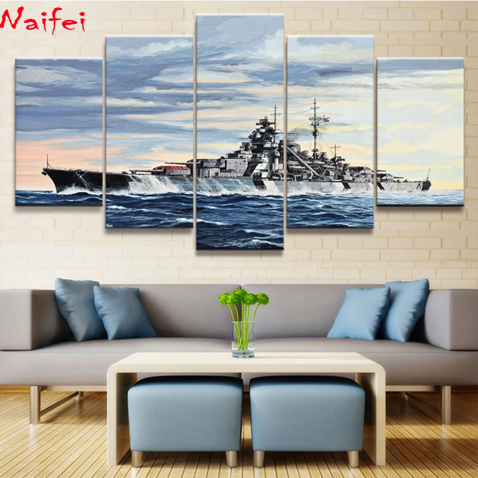 Full Square Round Drill 5D DIY Diamond Painting 5 Pieces German Battleship War Weapon Embroidery Cross Stitch Home Decor Gift
Full Square Round Drill 5D DIY Diamond Painting 5 Pieces German Battleship War Weapon Embroidery Cross Stitch Home Decor Gift