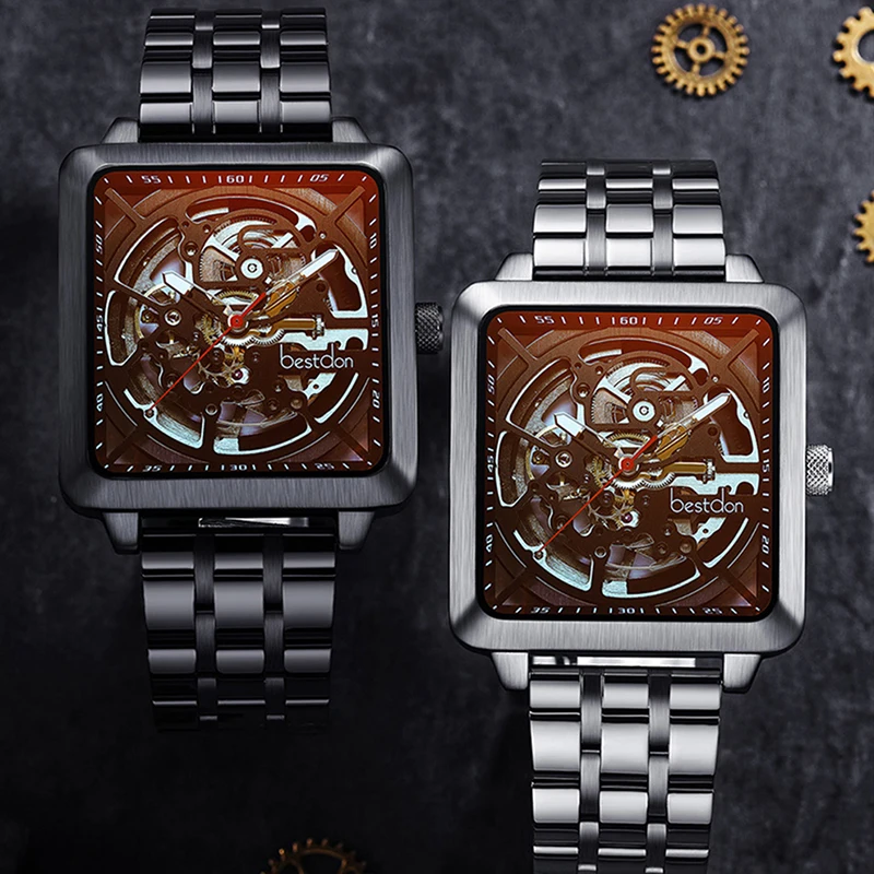Bestdon Rectangle Men's Watch Automatic Mechanical Full Steel Waterproof Watches Man With Luminous Clocks Gift Relogio Masculino
Bestdon Rectangle Men's Watch Automatic Mechanical Full Steel Waterproof Watches Man With Luminous Clocks Gift Relogio Masculino