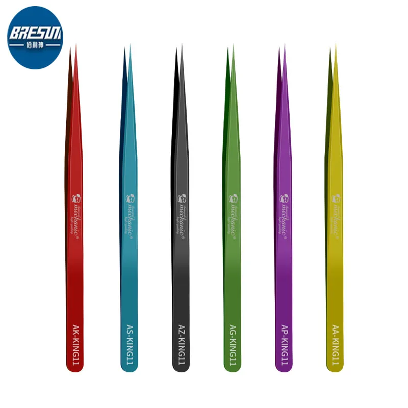 MECHANIC KING Series High Tenacity SMD Tweezer Non-magnetic Steel Ultra Fine Tweezers For Phone PCB BGA Motherboard Repair Tools
MECHANIC KING Series High Tenacity SMD Tweezer Non-magnetic Steel Ultra Fine Tweezers For Phone PCB BGA Motherboard Repair Tools