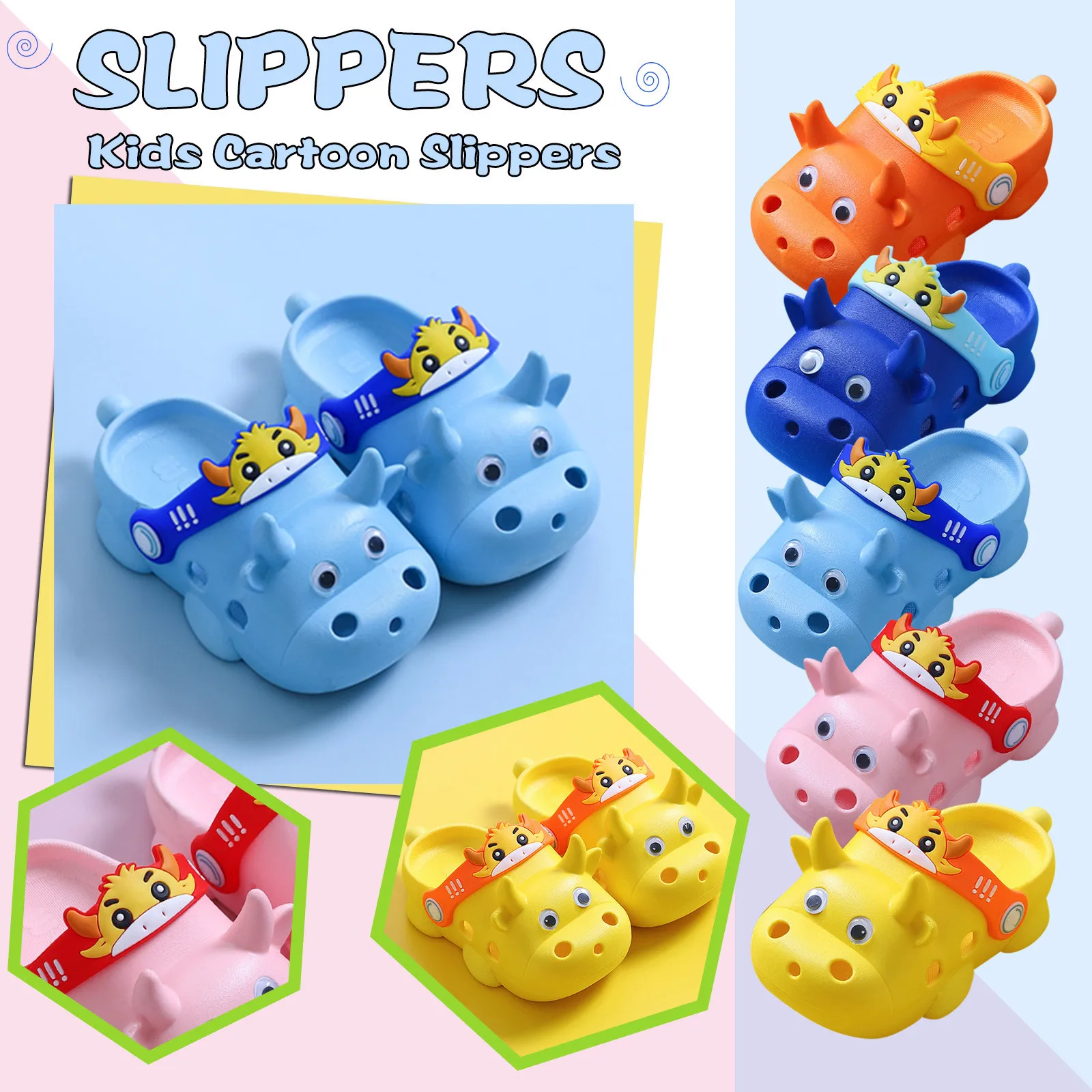 Children's Slippers Summer Cartoon Cattle Boys Girls Slippers Non-slip Toddler Beach Shoes Home Sandals Kids Flip Flops 3-18M 12
Children's Slippers Summer Cartoon Cattle Boys Girls Slippers Non-slip Toddler Beach Shoes Home Sandals Kids Flip Flops 3-18M 12