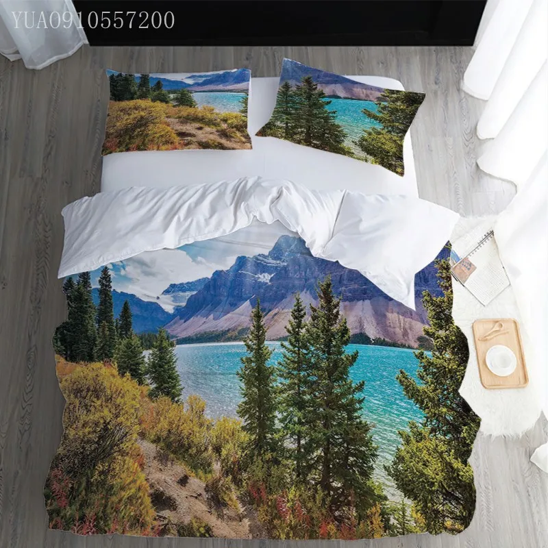 Домашний текстиль, Комплект постельного белья большого размера с природным пейзажем, Комплект постельного белья с 3d-цифровым принтом, подо... 
Домашний текстиль, Комплект постельного белья большого размера с природным пейзажем, Комплект постельного белья с 3d-цифровым принтом, подо...