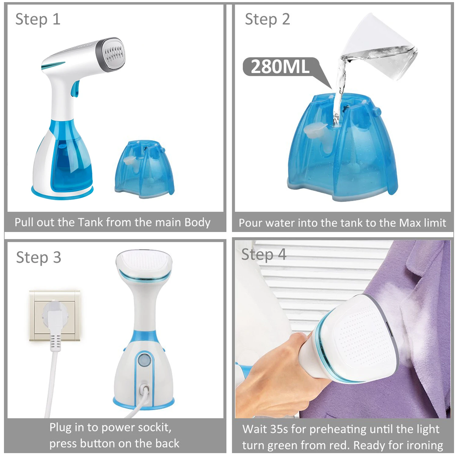 Clothes Steamer For Clothes Electric Handheld Garment Steamer Iron Clothing steam generator for home Ironing household appliance
Clothes Steamer For Clothes Electric Handheld Garment Steamer Iron Clothing steam generator for home Ironing household appliance