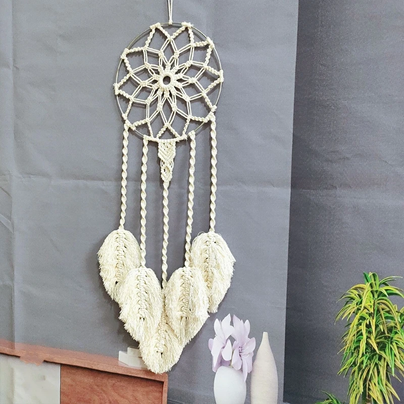 Macrame Dream Catcher Boho Handmade Woven Feather Leaf Tassels Wall Hanging Pendant Ornament Home Bedroom Decoration
Macrame Dream Catcher Boho Handmade Woven Feather Leaf Tassels Wall Hanging Pendant Ornament Home Bedroom Decoration