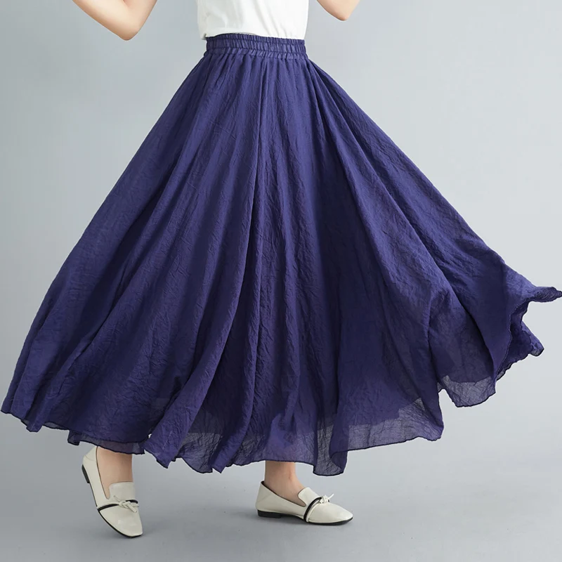 2022 New Summer Chic Literary Large Size Women Cotton Linen Skirts Minimalist Elastic High Waist A-Line Long Skirt Mujer Faldas
2022 New Summer Chic Literary Large Size Women Cotton Linen Skirts Minimalist Elastic High Waist A-Line Long Skirt Mujer Faldas