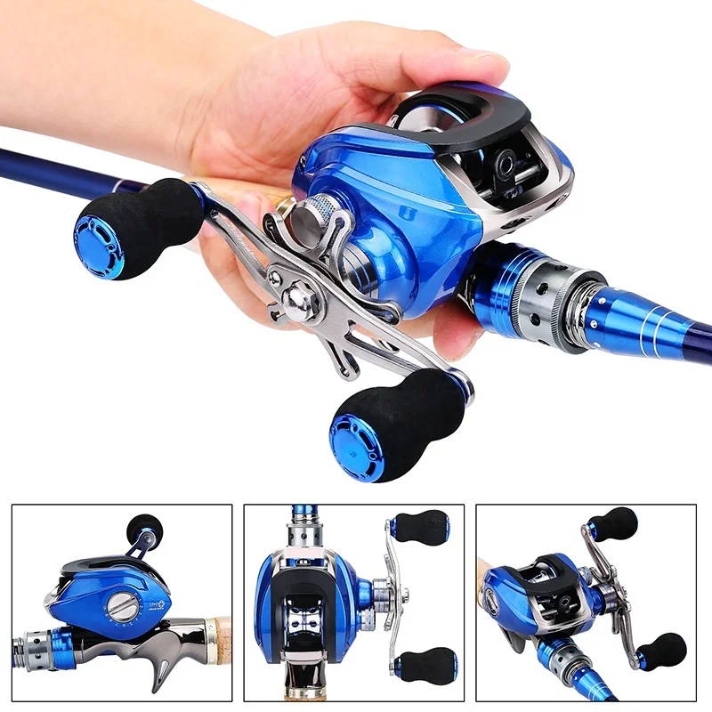 Sougayilang Rod and Reel 2.1M/2.4M Carbon 4 Pieces Fishing Rod with 17+1BB Baitcasting Reel Freshwater Fishing Kits
Sougayilang Rod and Reel 2.1M/2.4M Carbon 4 Pieces Fishing Rod with 17+1BB Baitcasting Reel Freshwater Fishing Kits