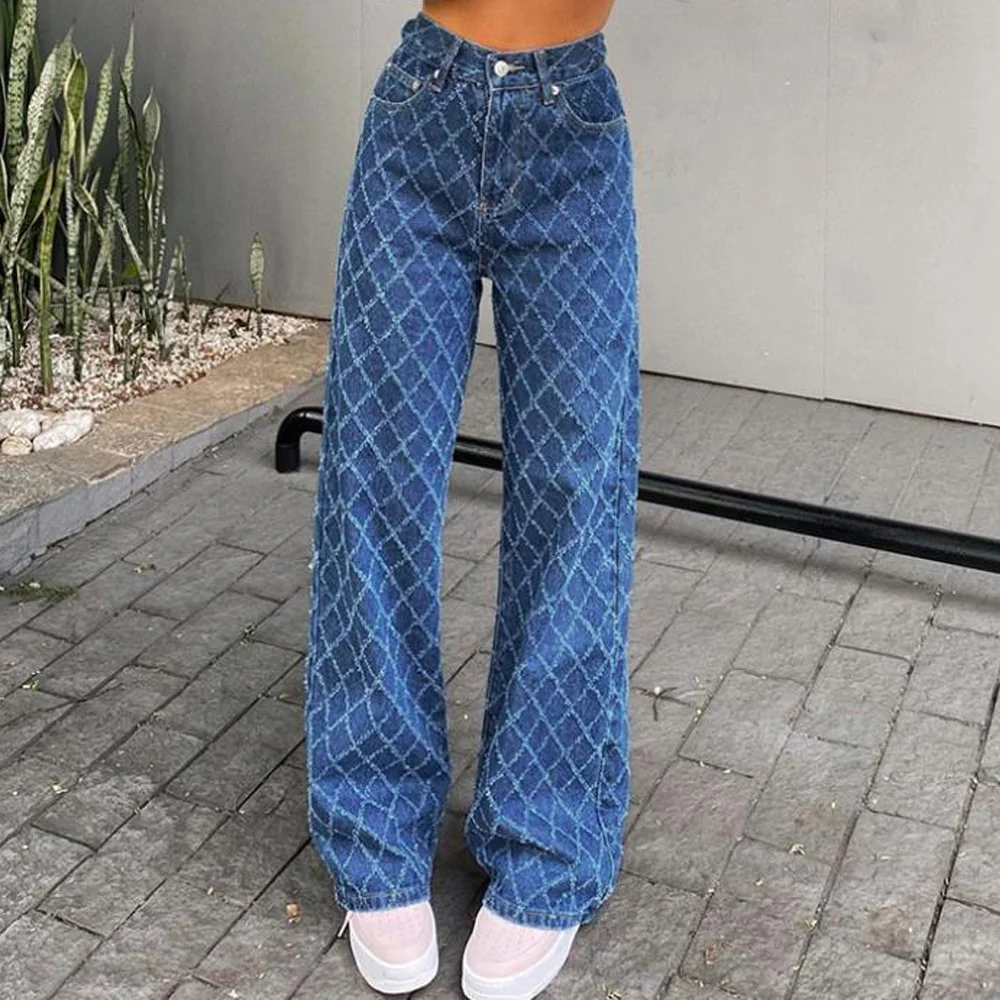 Woman Jeans Streetwear Vintage 2022 Fashion Harajuku Plaid Straight Pants High Waist Clothes Wide Leg Denim Clothing Blue
Woman Jeans Streetwear Vintage 2022 Fashion Harajuku Plaid Straight Pants High Waist Clothes Wide Leg Denim Clothing Blue