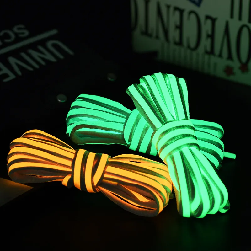 

1 Pair Super Luminous Shoelaces Semicircle Shoelaces Young Men And Women Night run Concert Fluorescent Shoelace