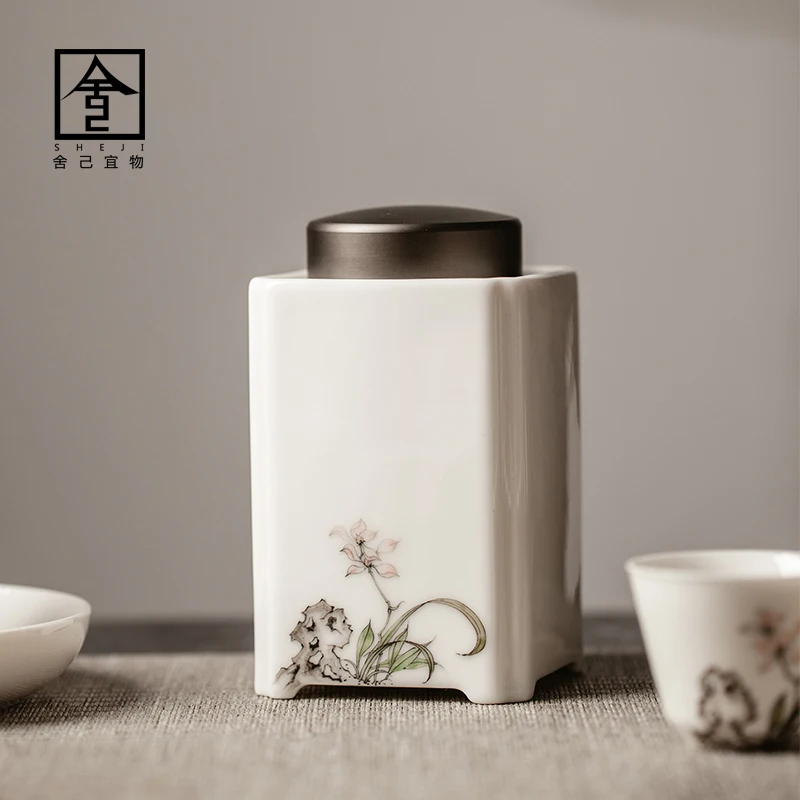 Square Ceramic Tea Container Travel Vintage Weed Smell Proof Tea Storage Jar Coffee Tea Organize Thee Blikjes Teaware BK50CY
Square Ceramic Tea Container Travel Vintage Weed Smell Proof Tea Storage Jar Coffee Tea Organize Thee Blikjes Teaware BK50CY