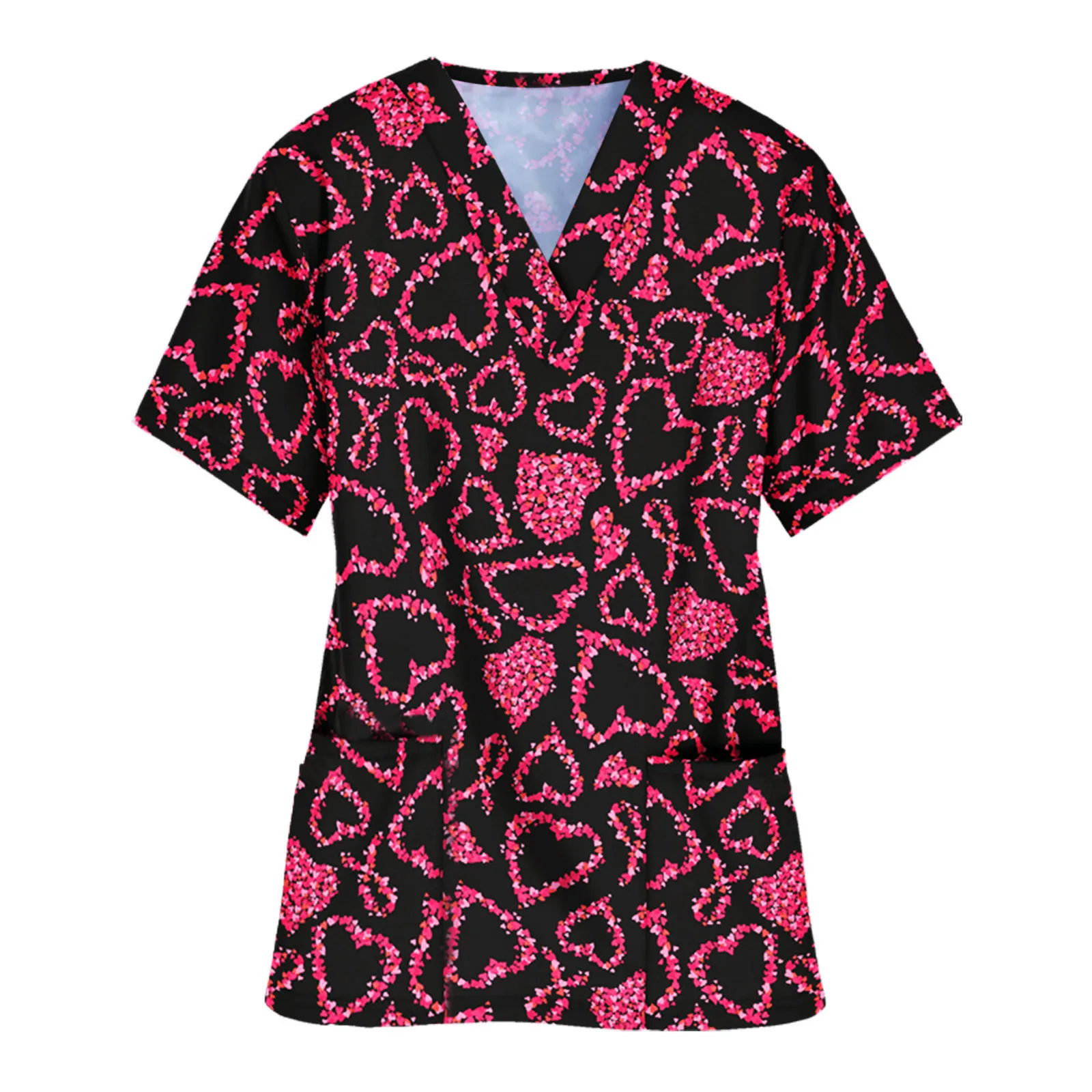 Scrubs Tops Women Valentine's Day Short Sleeve V-neck Blouse Pet Shop Beauty Salon Nurse Uniforms Workwear Summer Lab Coat A50
Scrubs Tops Women Valentine's Day Short Sleeve V-neck Blouse Pet Shop Beauty Salon Nurse Uniforms Workwear Summer Lab Coat A50