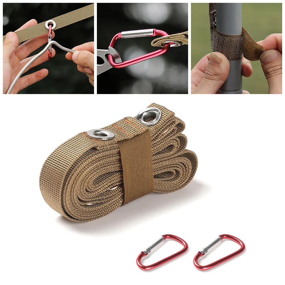Outdoor Tent Canopy Extension belt Nylon Cord Rope with Climbing Hook Multifunction Clothesline Drawstring for Outdoor Camping
Outdoor Tent Canopy Extension belt Nylon Cord Rope with Climbing Hook Multifunction Clothesline Drawstring for Outdoor Camping