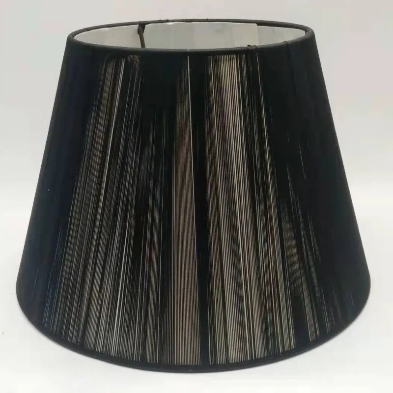 

30cm E27 Art Deco Lamp shades for table lamps black color round fabric lampshade modern style lamp cover for home decoration