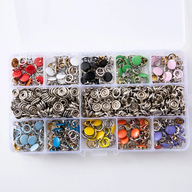 200pcs 10 Colors Metal Prong Snap Button Grommets Fasteners Kit with Hand Plier 11UA
200pcs 10 Colors Metal Prong Snap Button Grommets Fasteners Kit with Hand Plier 11UA