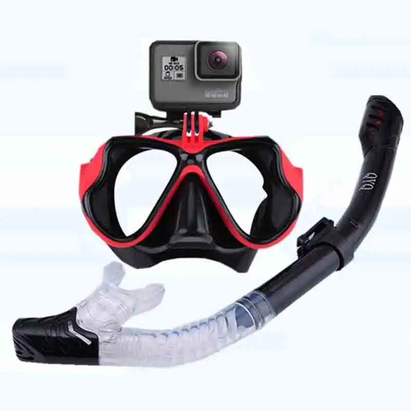 Snorkeling Mask Snorkel Tube Set Diving Mask Anti-Fog Swimming Diving Goggles Snorkel Tube For GoPro Underwater Sports Camera
Snorkeling Mask Snorkel Tube Set Diving Mask Anti-Fog Swimming Diving Goggles Snorkel Tube For GoPro Underwater Sports Camera
