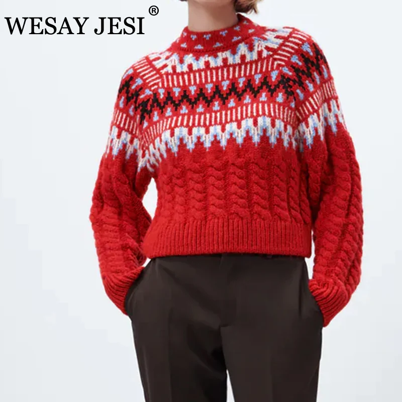 WESAY JESI ZA 2021 Winter Clothes Women Sweater Oversize Half High Collar Knitted Pullover Long Sleeve Vintage Warm Chic Jumpers
WESAY JESI ZA 2021 Winter Clothes Women Sweater Oversize Half High Collar Knitted Pullover Long Sleeve Vintage Warm Chic Jumpers
